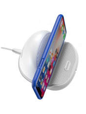 Бездротовий зарядний пристрій Baseus Silicone Horizontal Desktop White 10,5 White  WXHSG-02