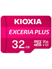 Карта пам'яті Kioxia Exceria Plus 32 ГБ microSDHC 32GB Class 10 + SD-adapter (LMPL1M032GG2)