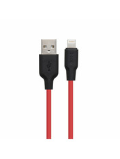 Кабель синхронізації Hoco X21 Plus Silicone USB to Lightning Чорний з червоним 0,25 0,25m Чорний з червоним