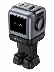 Мережевий зарядний пристрій Ugreen CD361 GaN Gray (1 USB-A + 2 USB-C) 65W Gray (25685B)