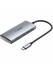 USB-хаб Ugreen CM480 Type-C (2xUSB 3.2 + 2xType-C) Metal Gray (UGR-30758)