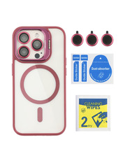 Чохол Stand Case with MagSafe and Camera Lenses для Apple iPhone 15 Pro Plum Plum (6905173824)