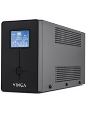 ДБЖ Vinga VPC Black 720 2 x 12V/7Ah LED VPC-1200PRM3 (720W) LED EURO Black (VPC-1200PRM3)