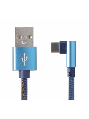 Кабель синхронізації Cablexpert USB2J USB to Type-C 1m 90° Blue (CC-USB2J-AMCML-1M-BL)