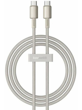 Кабель синхронізації Baseus Tungsten Gold Type-C to Type-C 100W 1m Gold (P10319800G21-00)