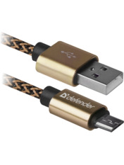 Кабель синхронізації Defender USB08-03T USB to microUSB Gold 1m Gold (87800)
