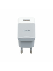 Мережевий зарядний пристрій Hoco C22A Lightning White (1 USB-A) 12W + кабель Lightning White 12 1 USB-A