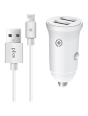 Автомобільний зарядний пристрій Piko CC-312 15,5W Lightning 2 USB-A +кабель Lightning White (1283126538810) 2 USB-A White