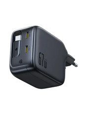 Мережевий зарядний пристрій Baseus EnerCore CJ11 Fast Charger with Retractable Cable Black Відсутній 2 USB-C 67 (2 USB-C) 67W Black (E0121E00)
