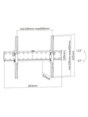 Кріплення Brateck KL21G-46T Чорний  KL21G-46T