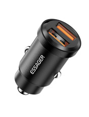 Автомобільний зарядний пристрій Essager Gyroscope Mini 30W 2 USB-A Black (ECC2A-TL01) 2 USB-A Black Відсутній