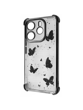 Чохол Wave Winkie для Xiaomi Redmi Note 14 5G Black/Butterfly (6913820475)