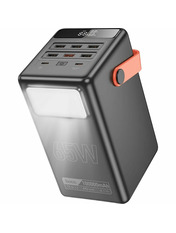 Павербанк Hoco DB03 Max Centurion 2xUSB-C + 6xUSB-A 65W 100000mAh Black