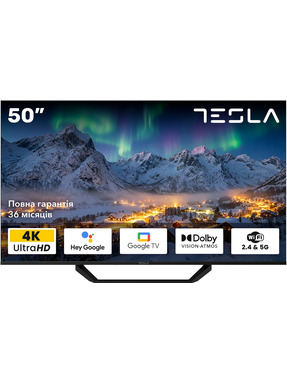 Телевізор Tesla E655 50" Smart TV Black (50E655BUS)