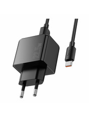 Мережевий зарядний пристрій Hoco CS17A 1 USB-A + 1 USB-C (1 USB-A + 1 USB-C) 22,5W + кабель Type-C Black
