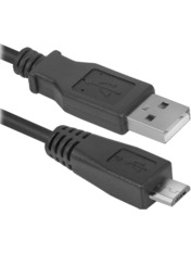 Кабель синхронізації Defender USB08-06 USB to microUSB Black 1,8 Ні 1,8m Black (87459)
