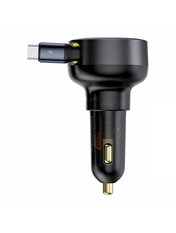 Автомобільний зарядний пристрій Baseus Enjoyment Pro 60W 2 USB-C Type-C Cluster Black 2 USB-C +кабель Type-C Cluster Black