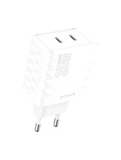 Мережевий зарядний пристрій Proove Speed Surge White 2 USB-C (2 USB-C) 35W White (WCSS30020002) 35 Відсутній