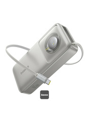 Павербанк Baseus Free2Pull 1xUSB-C + 1xUSB-A 65W 20000mAh Lunar Gray