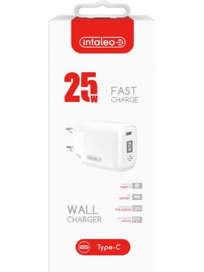 Мережевий зарядний пристрій Intaleo TCGQPD125 (1 USB-C) 25W White (1283126538827)