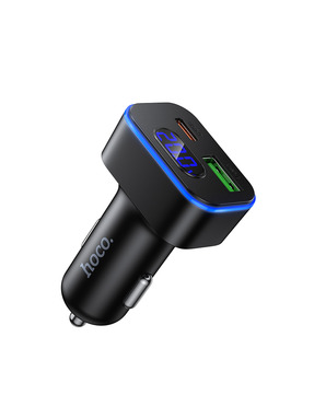 Автомобільний зарядний пристрій Hoco Z63B Barry 48W 1 USB-A + 1 USB-C Black (6942007666244)