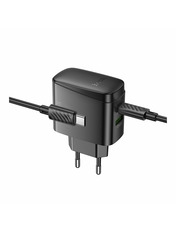 Мережевий зарядний пристрій Hoco CS63A Type-C to Type-C (1 USB-A + 1 USB-C) 65W + кабель Type-C to Type-C Black