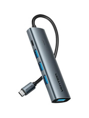 USB-хаб Vention USB Type-C (4xUSB 3.0 + 1xType-C) Black