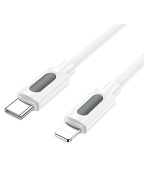 Кабель синхронізації Borofone BX114 Silicone Type-C to Lightning 27W 1m White