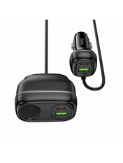 Автомобільний зарядний пристрій Hoco Z59A Rank 96W 2 USB-A + 2 USB-C Black (6942007641517)