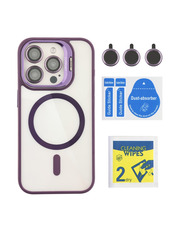 Чохол Stand Case with MagSafe and Camera Lenses для Apple iPhone 15 Pro Dark Purple Dark Purple (6983107524)