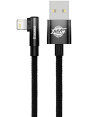 Кабель синхронізації Baseus MVP 2 Elbow-shapedUSB to Lightning Black 2 12W 2m 90° Black (CAVP000101)