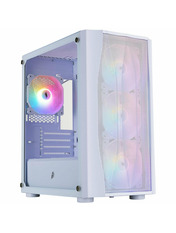 Корпус 1stPlayer X3-M-WH-4F1-W Midi-Tower White