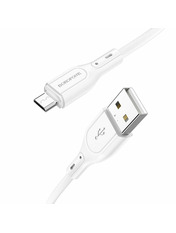 Кабель синхронізації Borofone BX66 Wide wayUSB to microUSB 12W 1m White