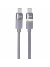 Кабель синхронізації Gelius MoonLine GP-UCN014 Type-C to Type-C 100W 1,2m Gray (101149)