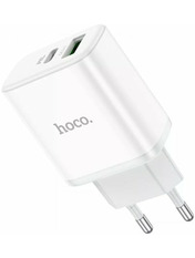Мережевий зарядний пристрій Hoco C105A Відсутній (1 USB-A + 1 USB-C) 20W White 1 USB-A + 1 USB-C 20 White