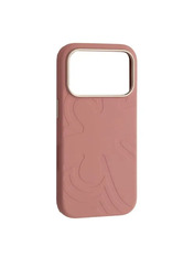 Чохол Flower Liquid Silicone Case MagSafe для Apple iPhone 17 Pro Pink