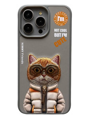 Чохол Nimmy 3D with Metal Buttons для Apple iPhone 15 Pro Grey Grey (6983710492)