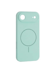Чохол Silicone Case Full Camera Fine Ring MagSafe для Apple iPhone 17 Air Light Cyan