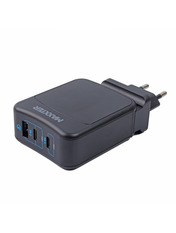 Мережевий зарядний пристрій Maxxter 65 1 USB-A + 2 USB-C Відсутній Black (1 USB-A + 2 USB-C) 65W Black (WC-PD65W-01)