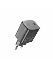 Мережевий зарядний пристрій Hoco N42 Відсутній Black (2 USB-C) 45W Black 2 USB-C 45