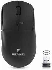 Мишка REAL-EL RM-355W Black (EL123200054)