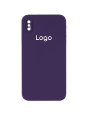Чохол Silicone Case Square Full Camera для Apple iPhone X/XS Purple Purple (6972840531)
