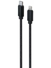 Кабель синхронізації Cablexpert Type-C to Lightning Black 1,8 Ні 20W 1,8m Black (CCDB-mUSB2B-CMLM-6)
