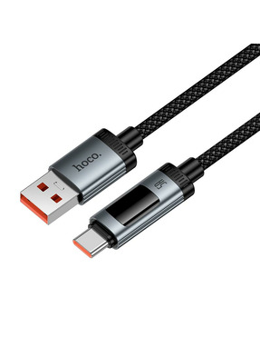 Кабель синхронізації Hoco U148 Lord USB to Type-C 100W 1,2m Black