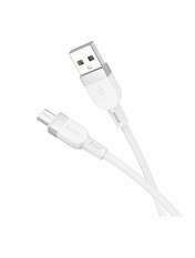Кабель синхронізації Hoco  X109 SiliconeUSB to microUSB White 1 12W 1m White