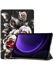 Чохол BeCover Smart Case Samsung Tab S9/S9 FE X710/X716/X510/X516 Black Rose Рожевий