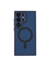 Чохол Magnetic Matte Camera Lens with Magsafe для Samsung Galaxy S25 5G Dark Blue