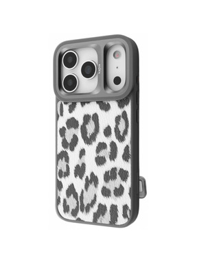 Чохол Kajsa Leopard Pattern with Magnetic Ring для Apple iPhone 17 Pro Grey (6981573042)