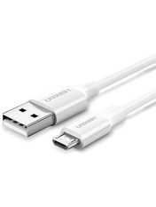 Кабель синхронізації Ugreen US289USB to microUSB White 0,5 20W 0,5m White (60140)