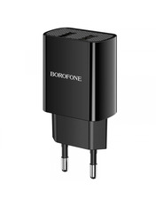 Мережевий зарядний пристрій Borofone BA53A Black Відсутній (2 USB-A) 10,5W Black